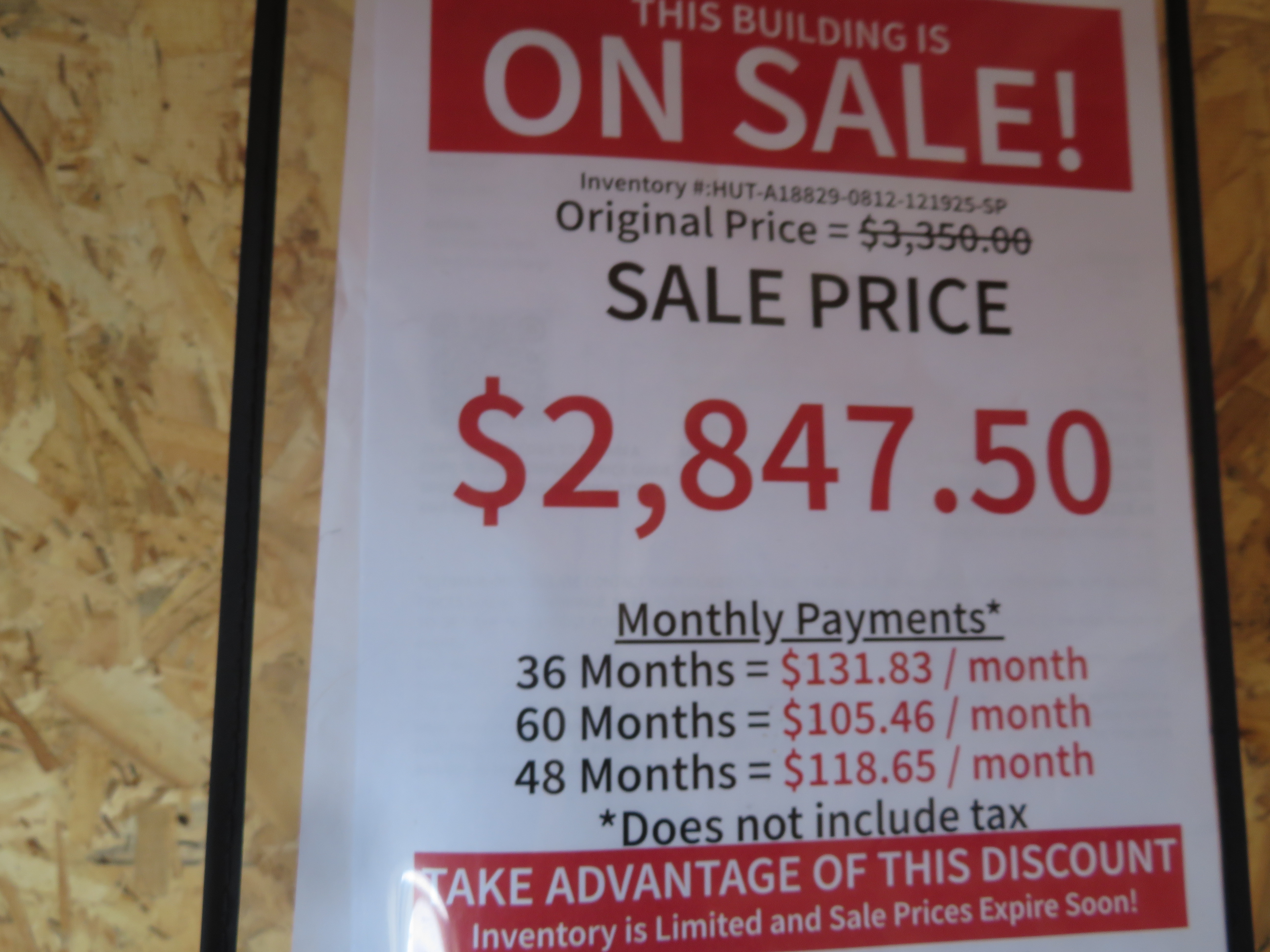 8x12 Old Hickory Buildings Utility Style Shed