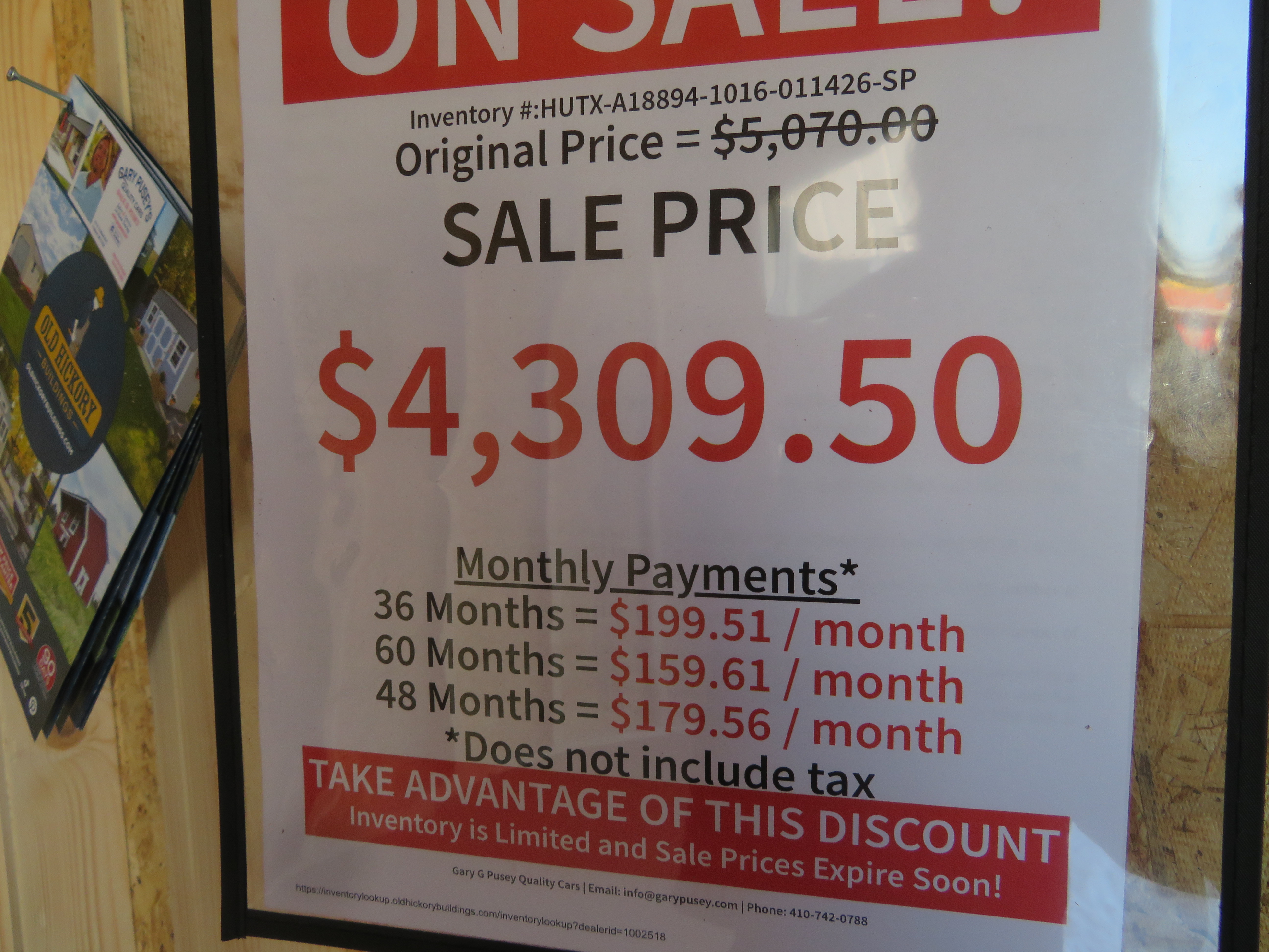 10x16 Old Hickory Buildings Utility Shed