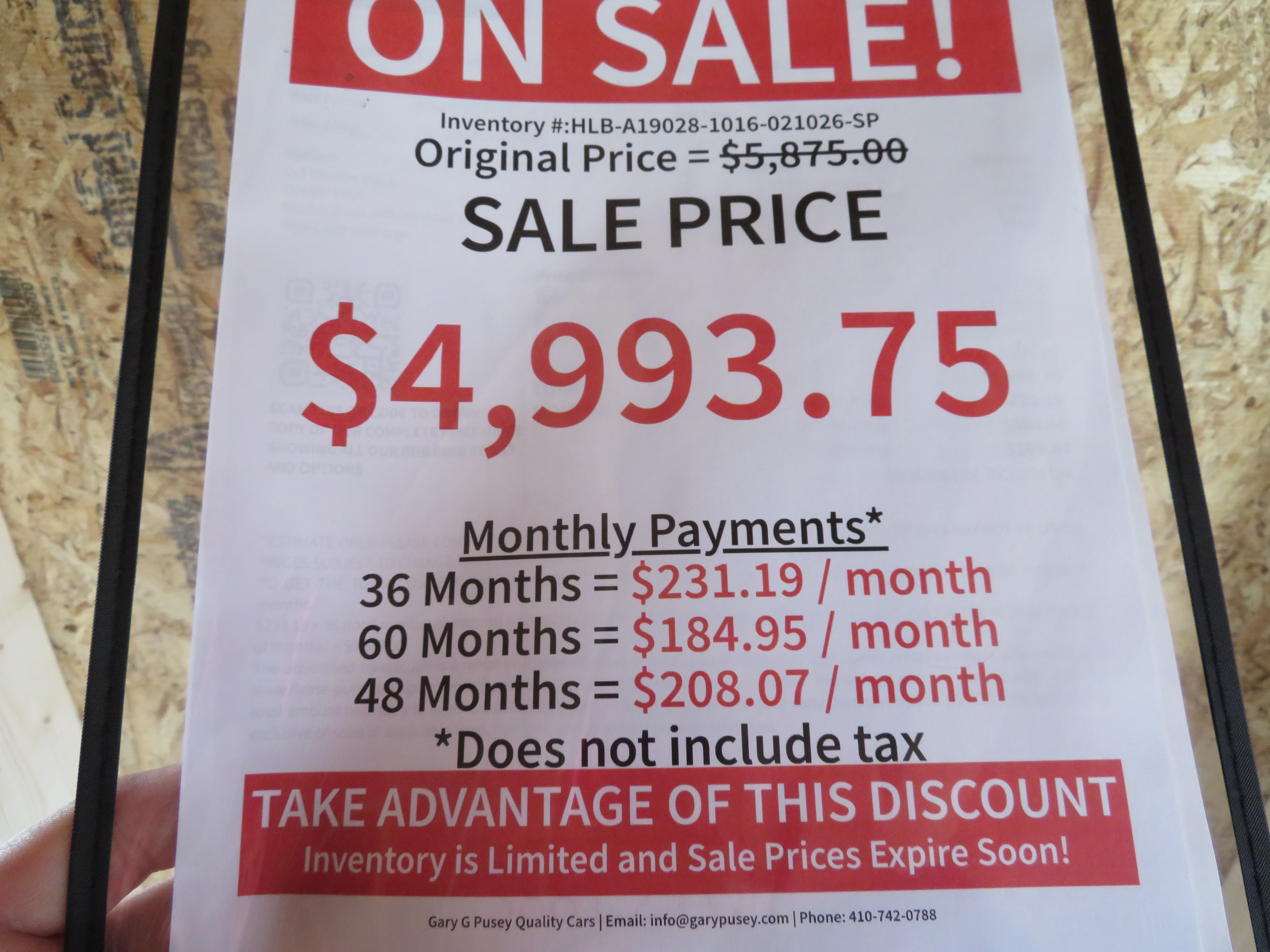 10x16 Old Hickory Buildings Lofted Barn 