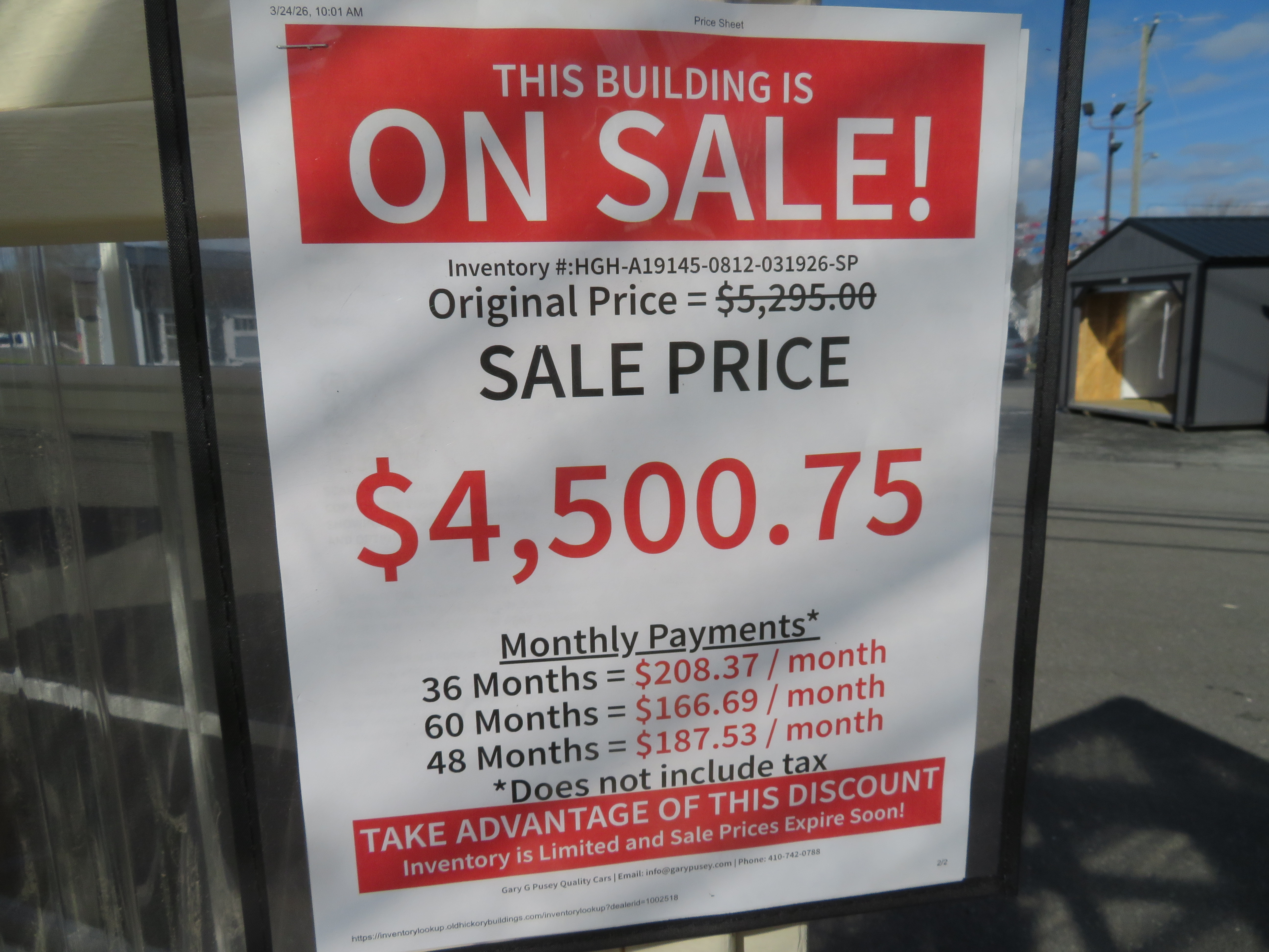 8x12 Old Hickory Buildings Greenhouse 