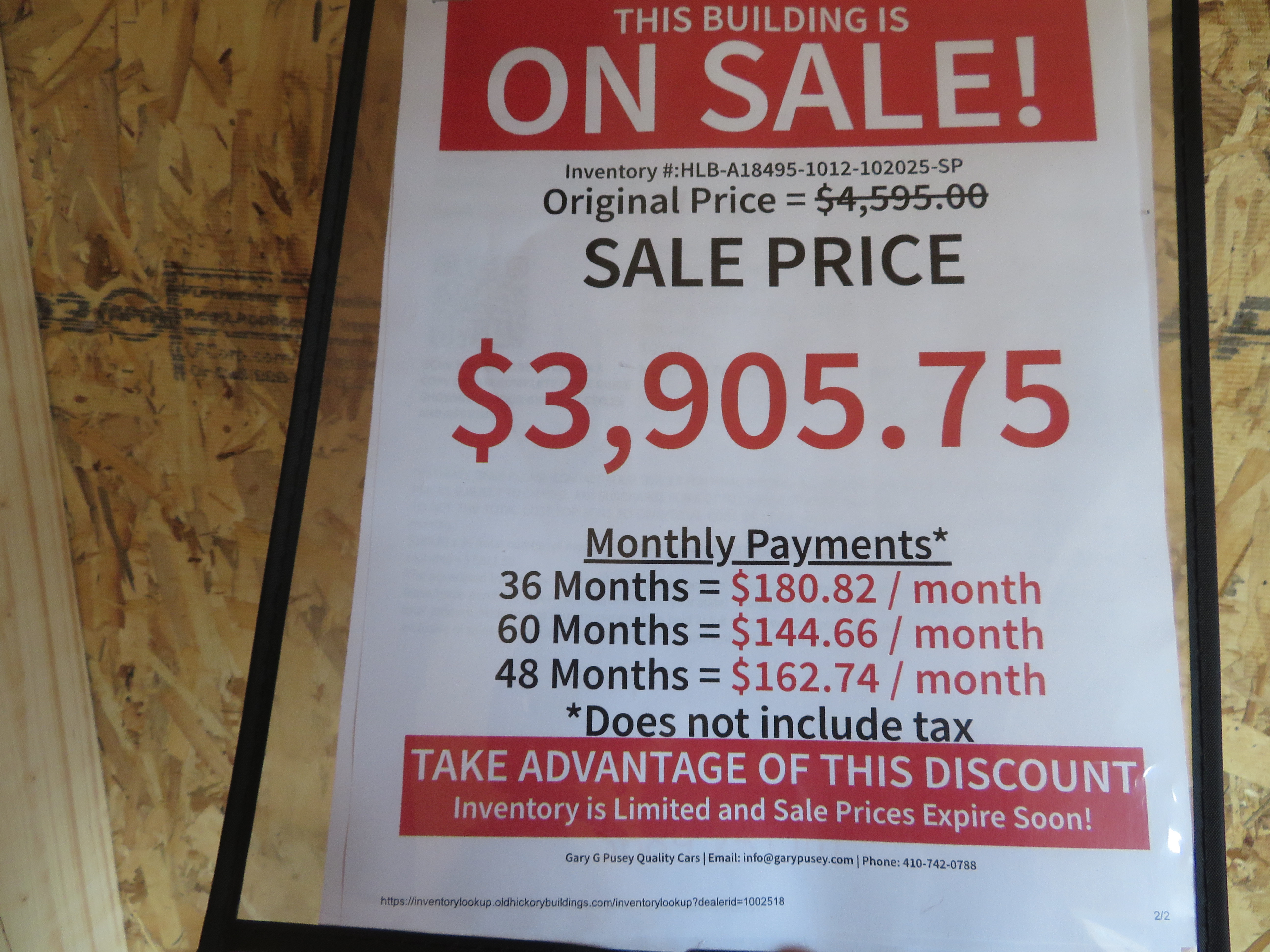 10x12 Old Hickory Buildings Lofted Barn